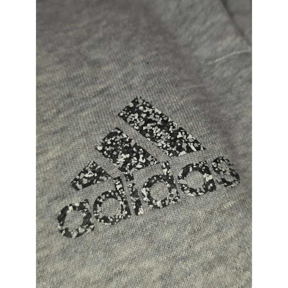 Adidas XL Stadium Fleece Heather Gray Speckled Badge Jogger Athletic Track Pant